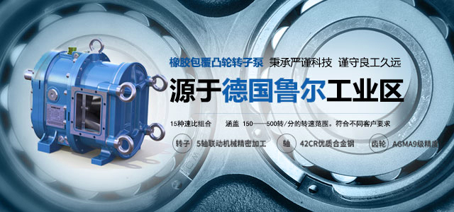 源于德國魯爾工業(yè)區(qū)的彈性體包覆凸輪轉(zhuǎn)子泵. 秉承嚴(yán)謹(jǐn)科技，謹(jǐn)守良工久遠(yuǎn)